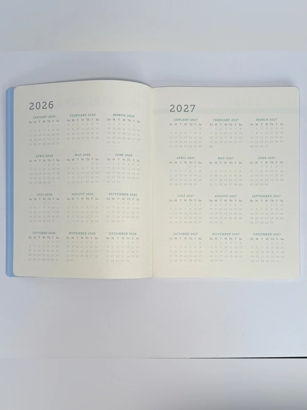 2026-2027 Clementine Paper inc. 17-month Large Size Planner (Blue Stripes)